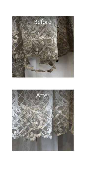 Example of before and after repairs