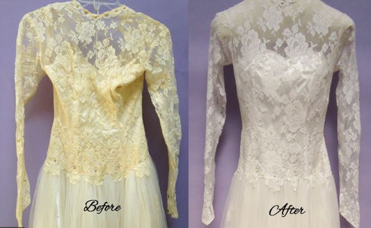 Why do wedding dresses turn yellow? How to Avoid & Restore it